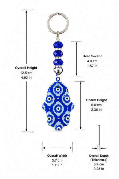 Blue Evil Eye Keychain & Bag Charm