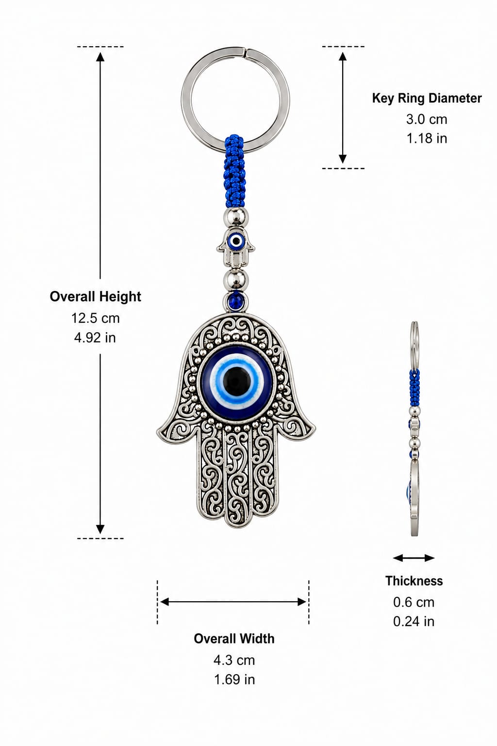 Blue Evil Eye Keychain & Bag Charm