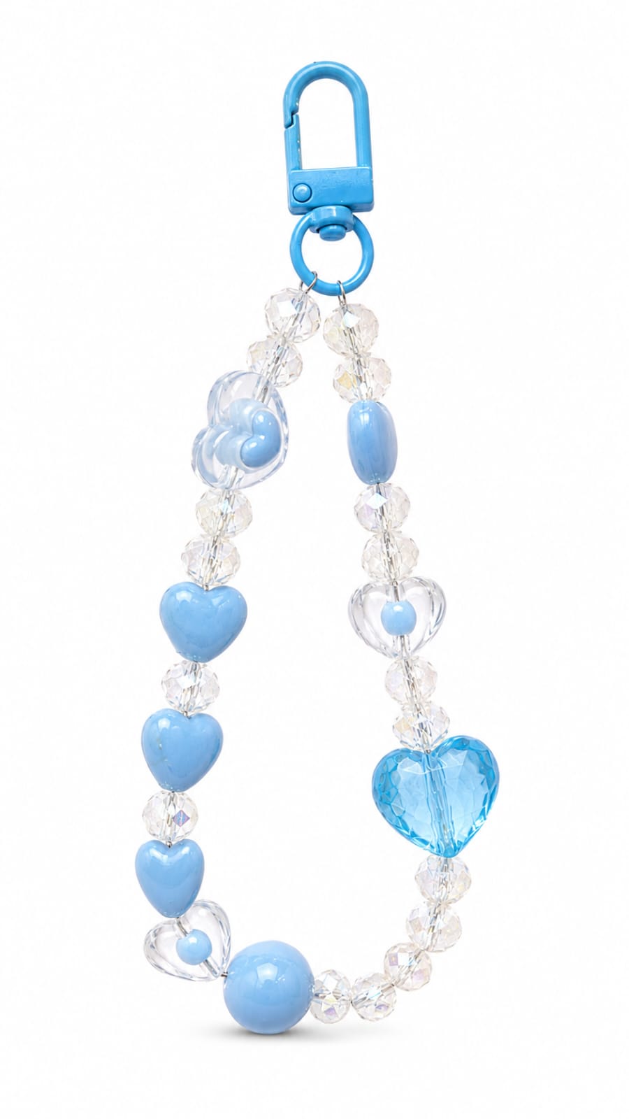 Heart Crystal Beaded Keychain