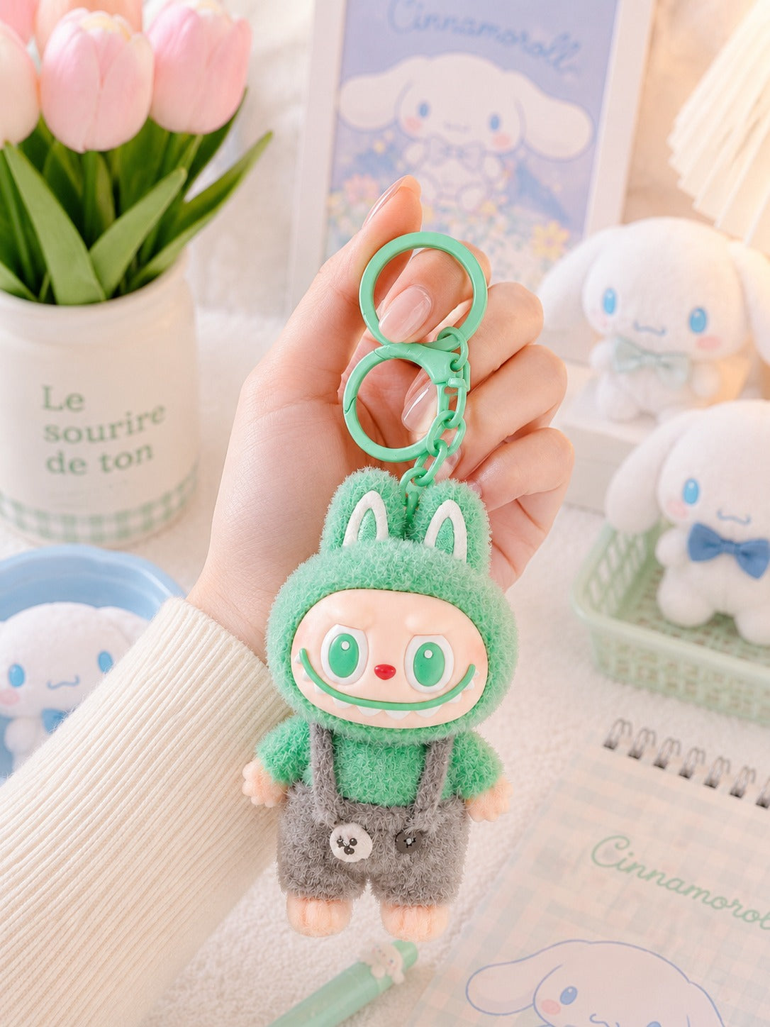 Labubu Bunny Plush Character Keychain