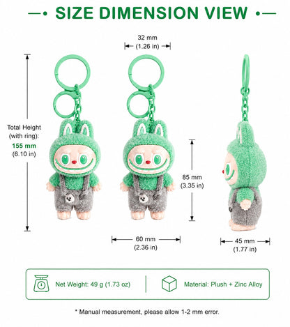 Labubu Bunny Plush Character Keychain