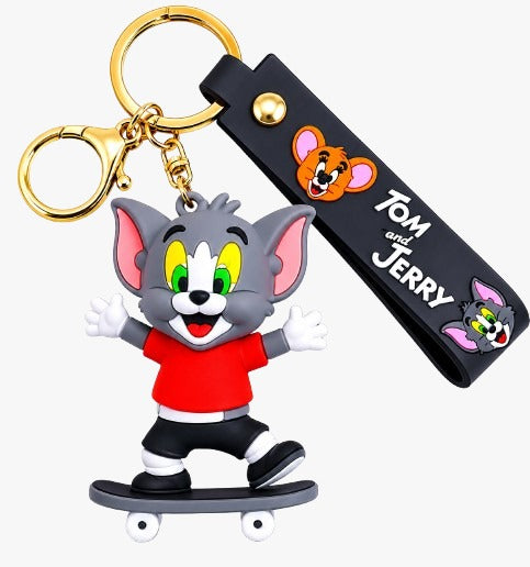 Tom & Jerry Skateboard 3D Keychain