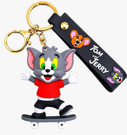 Tom & Jerry Skateboard 3D Keychain