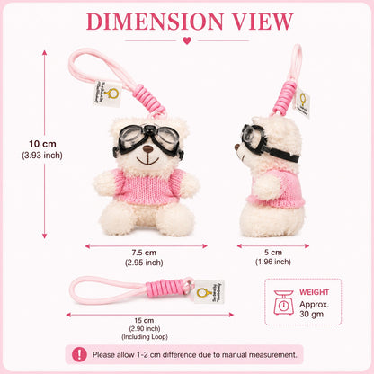 Pilot Bear Plush Keychain