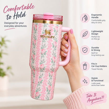 40oz Stanley Floral Insulated Tumbler