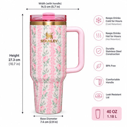 40oz Stanley Floral Insulated Tumbler