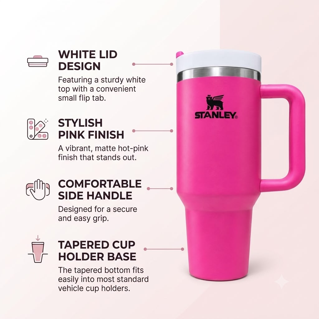 40oz Pink Stanley Tumbler