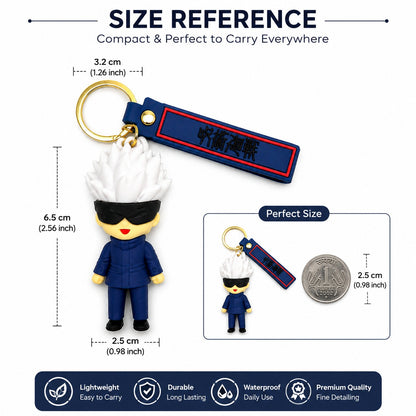 Satoru Gojo 3D PVC Anime Keychain