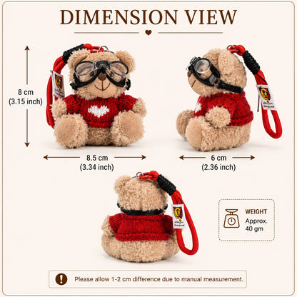 Pilot Bear Plush Keychain