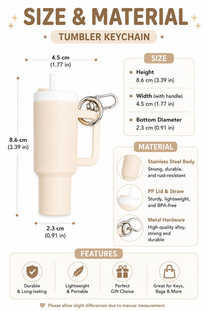 Cute Tumbler 3D Keychain