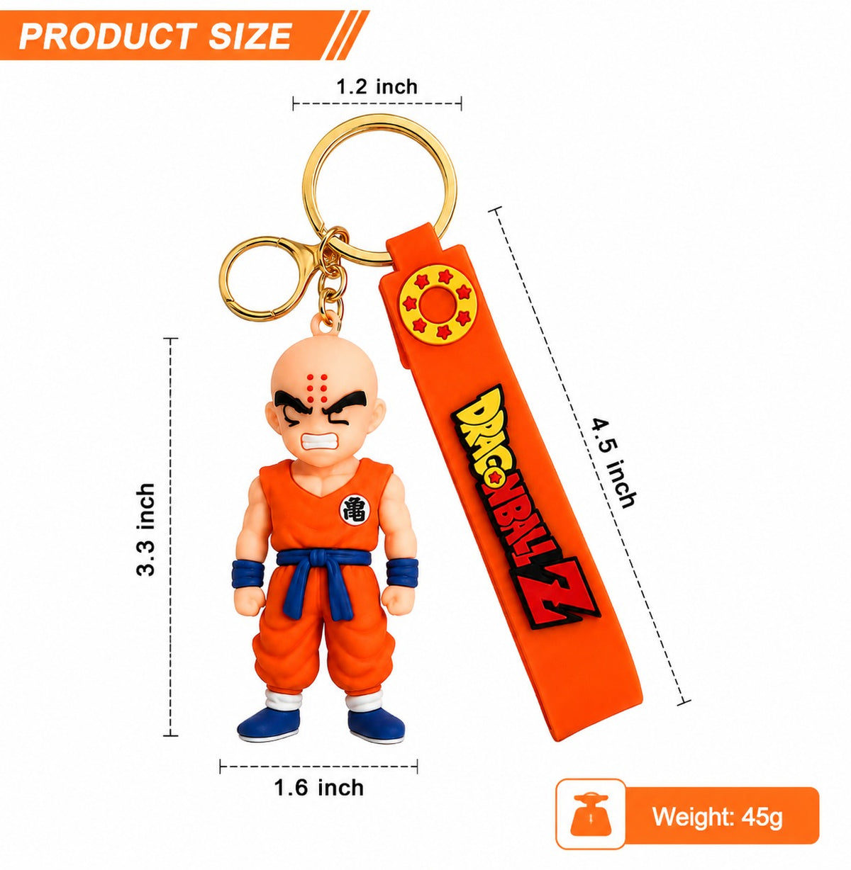 Dragon Ball Z 3D Anime Character Keychain