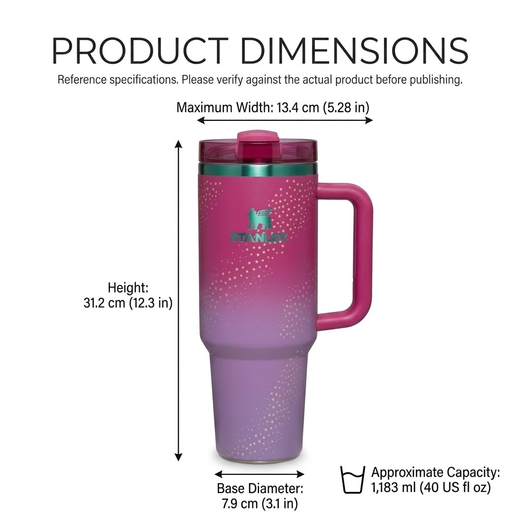40oz Gradient Star Stanley Tumbler