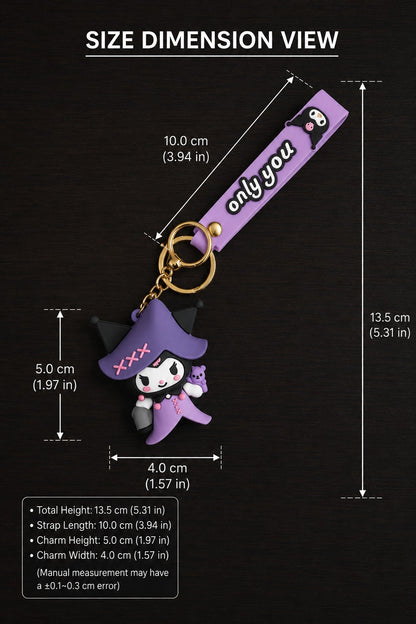 Kuromi 3D Cartoon Keychain