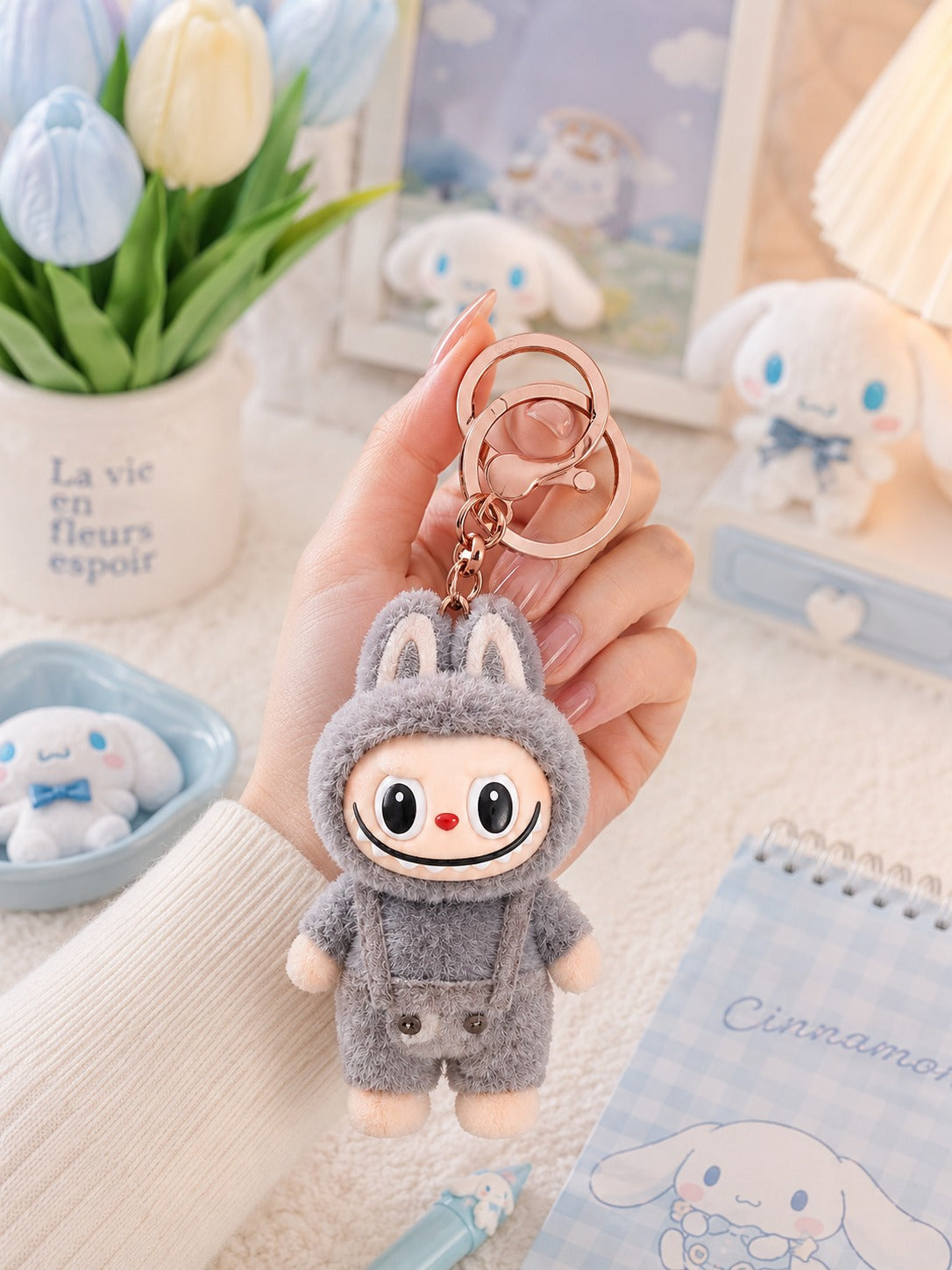 Labubu Bunny Plush Character Keychain