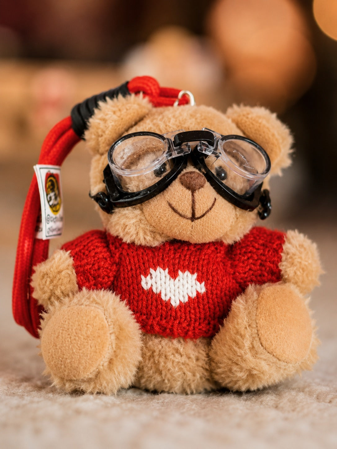Pilot Bear Plush Keychain