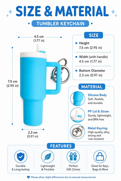 Cute Tumbler 3D Keychain