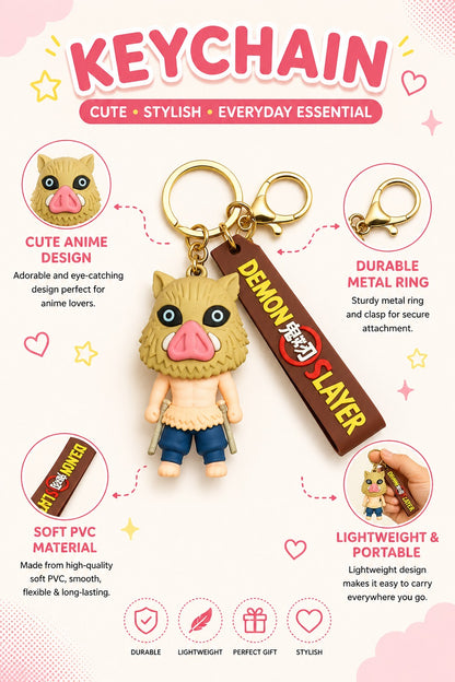 Demon Slayer 3D Anime Character Keychain