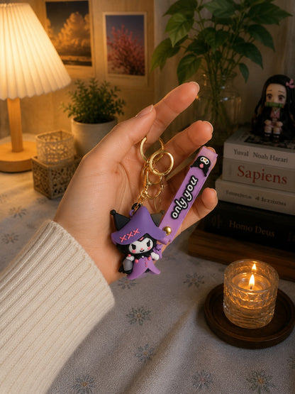 Kuromi 3D Cartoon Keychain