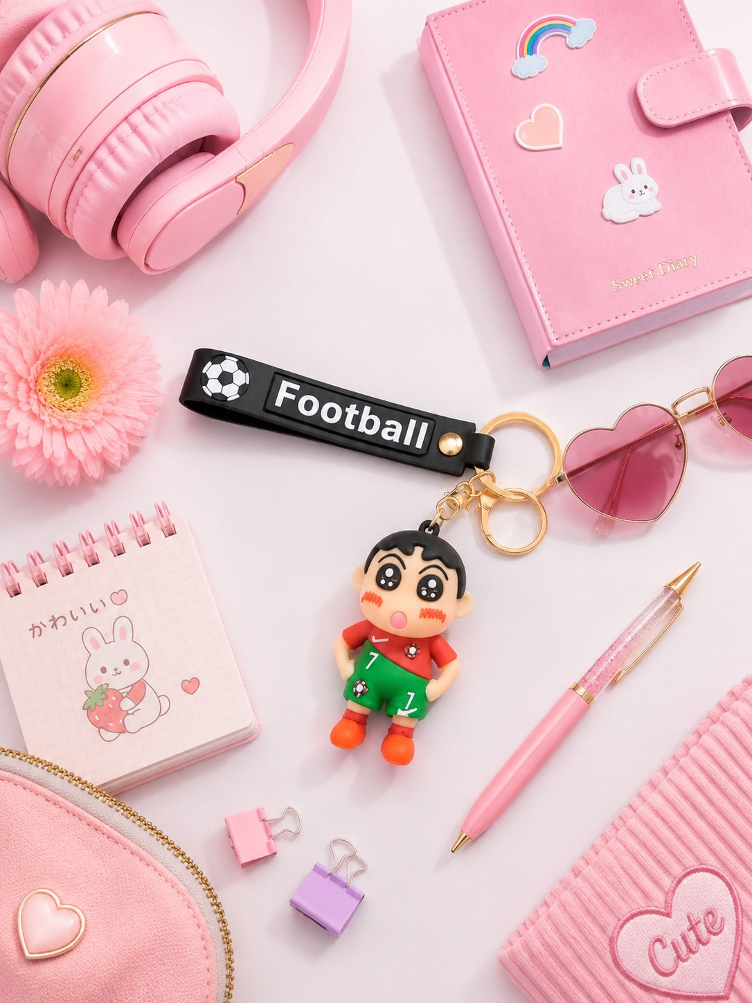 Shinchan Football 3D Keychain