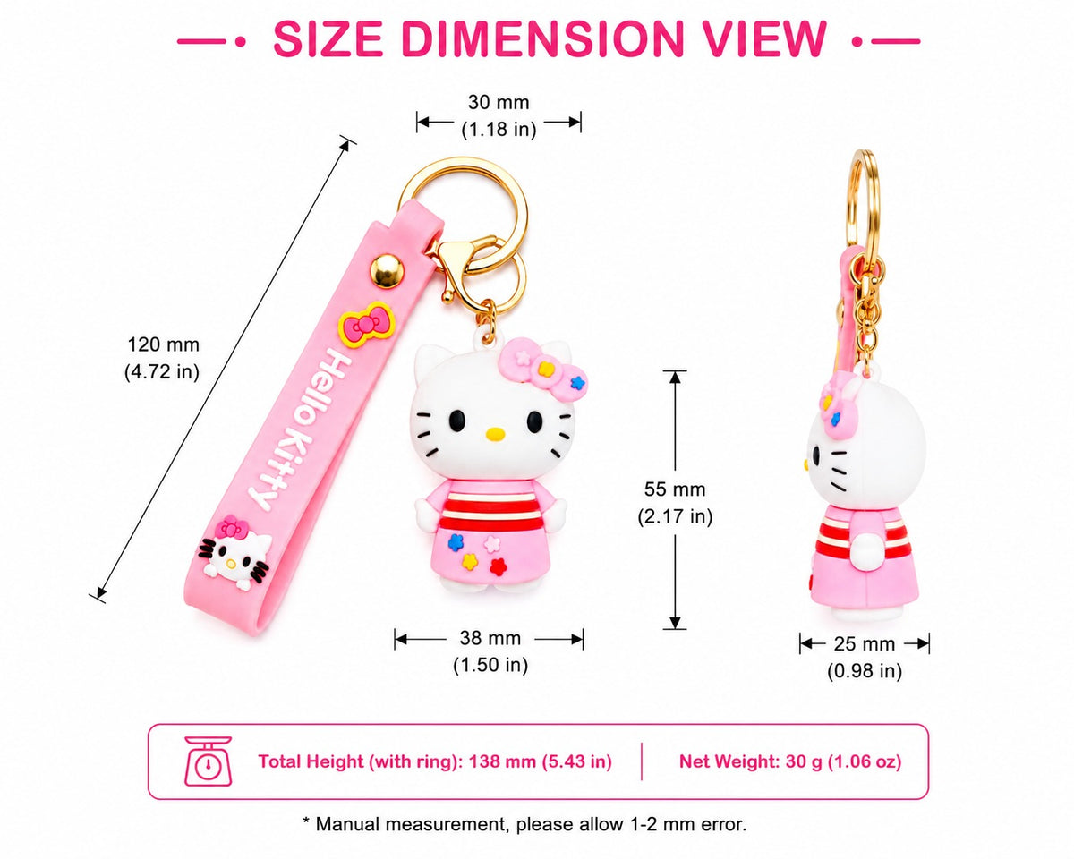 Hello Kitty 3D Cartoon Keychain