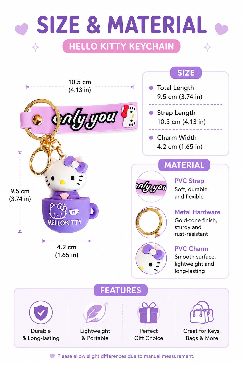 Hello Kitty 3D Cartoon Keychain
