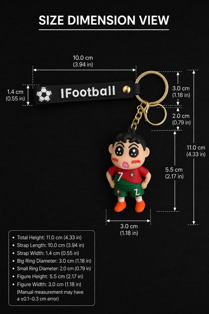 Shinchan Football 3D Keychain