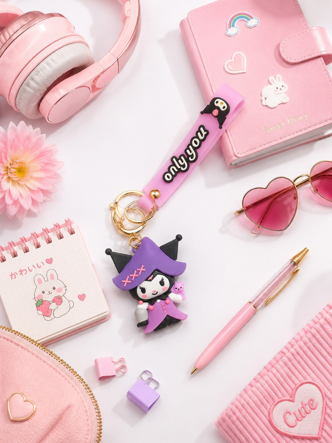 Kuromi 3D Cartoon Keychain