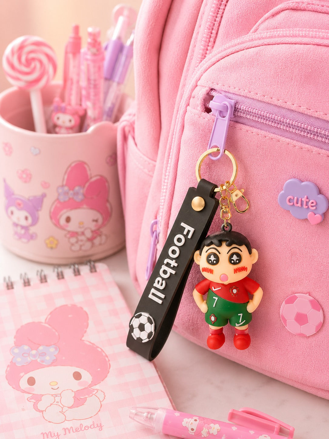 Shinchan Football 3D Keychain