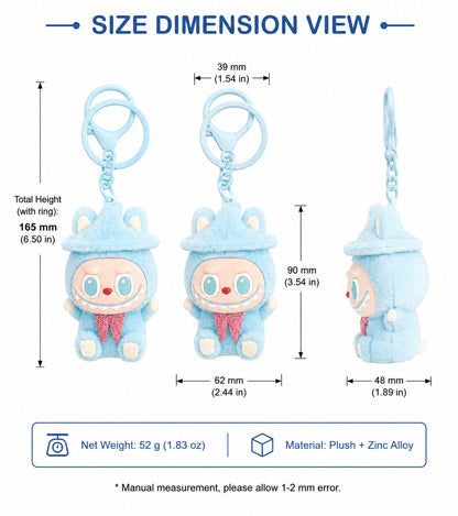 Labubu Bunny Plush Character Keychain