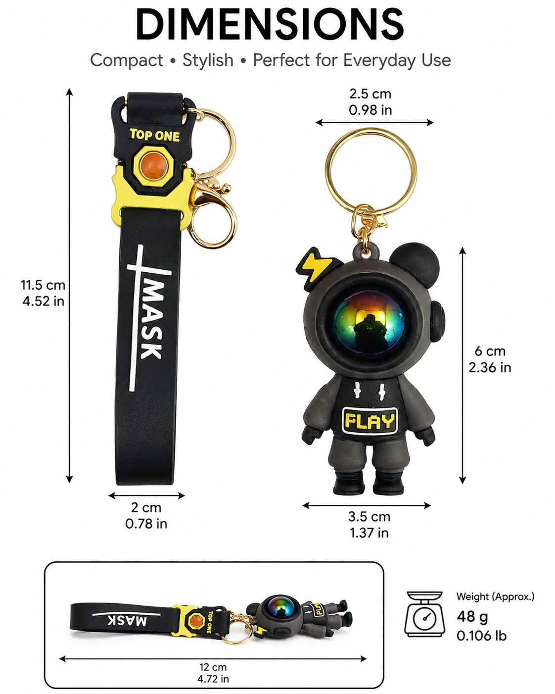 3D Space Astronaut Keychain