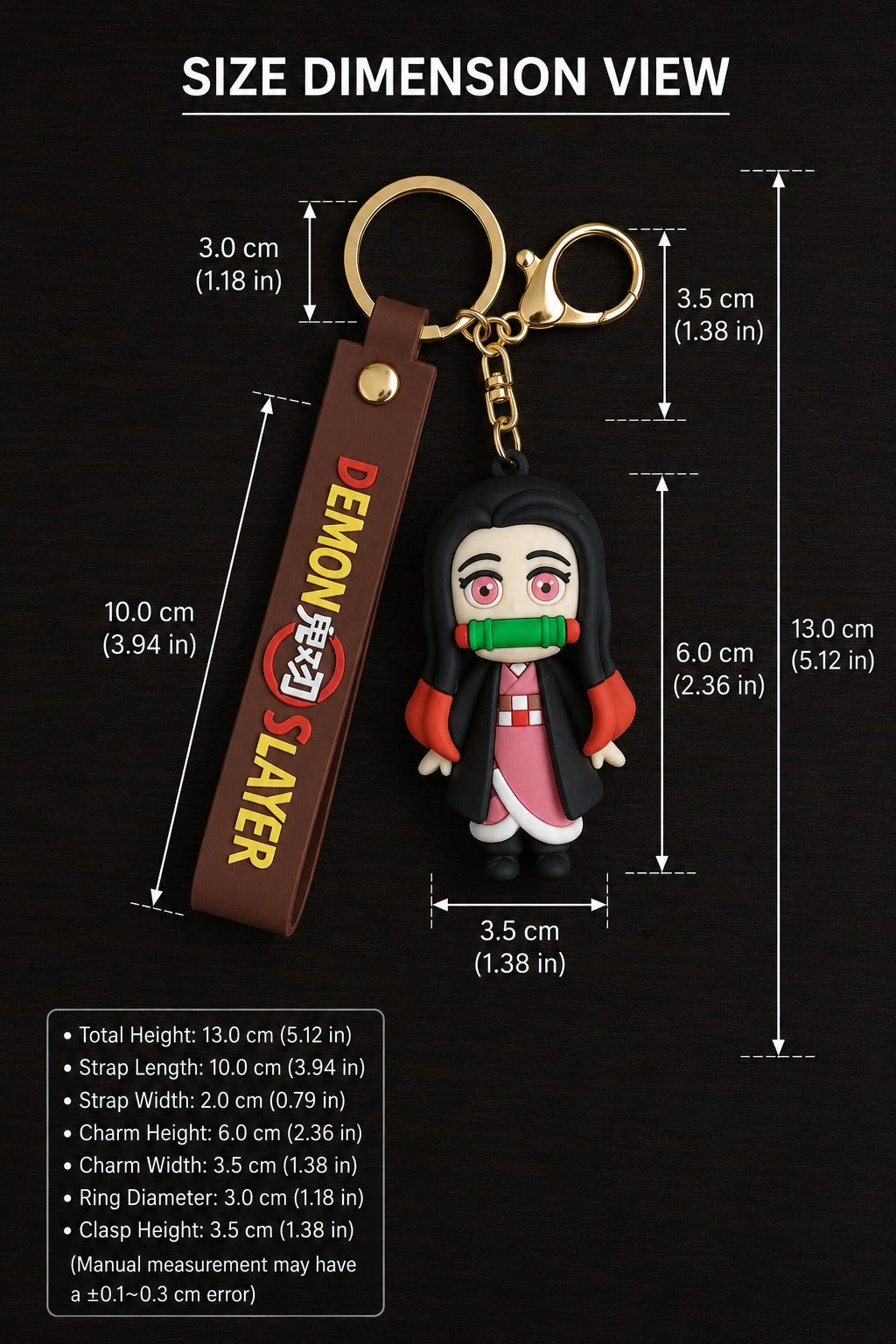 Demon Slayer 3D Anime Character Keychain