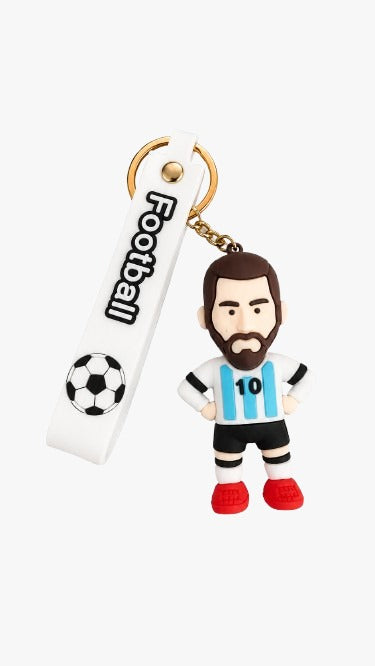 Football Player Figurine 3D Keychain with Football Strap