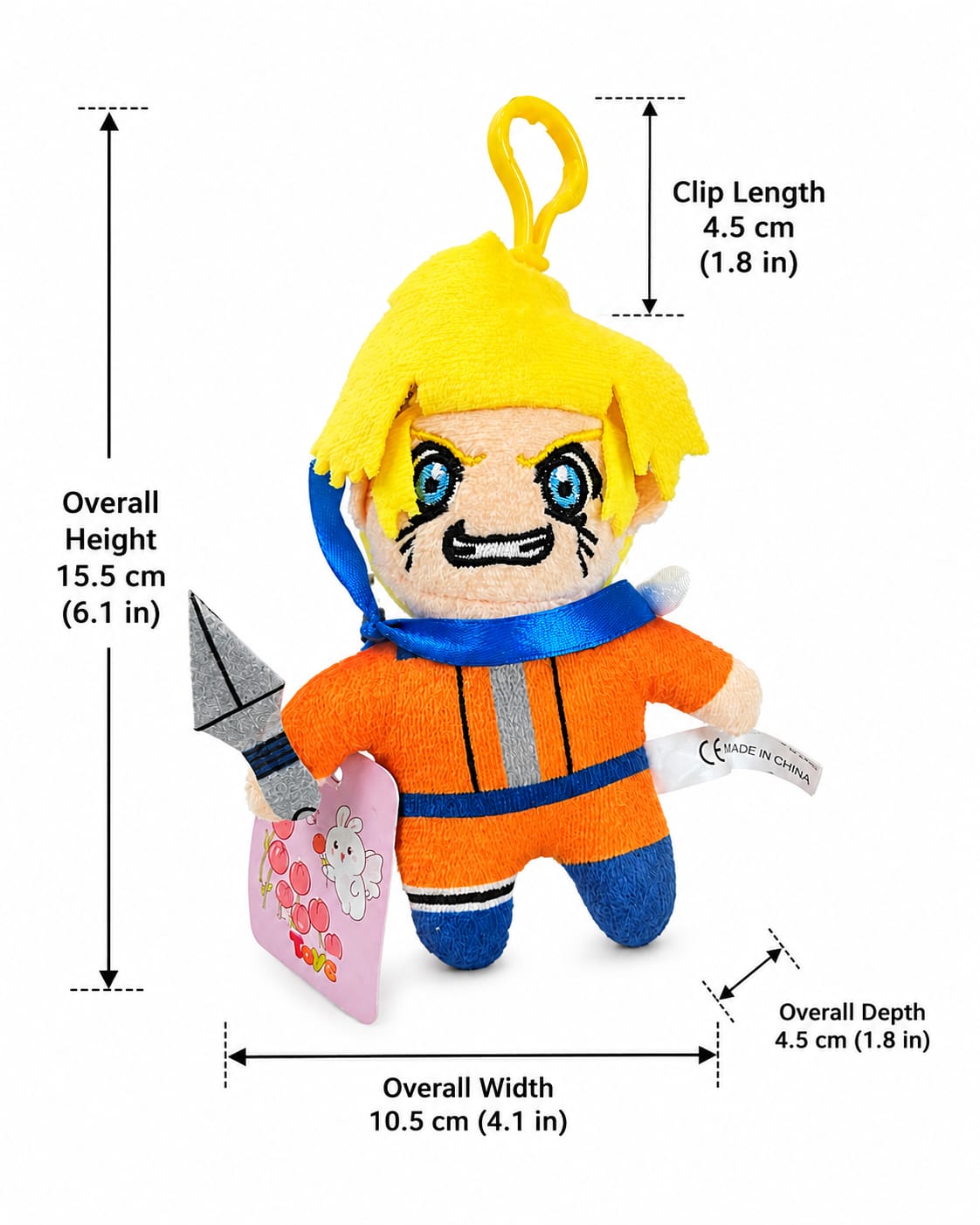 Anime Character Plush Keychain