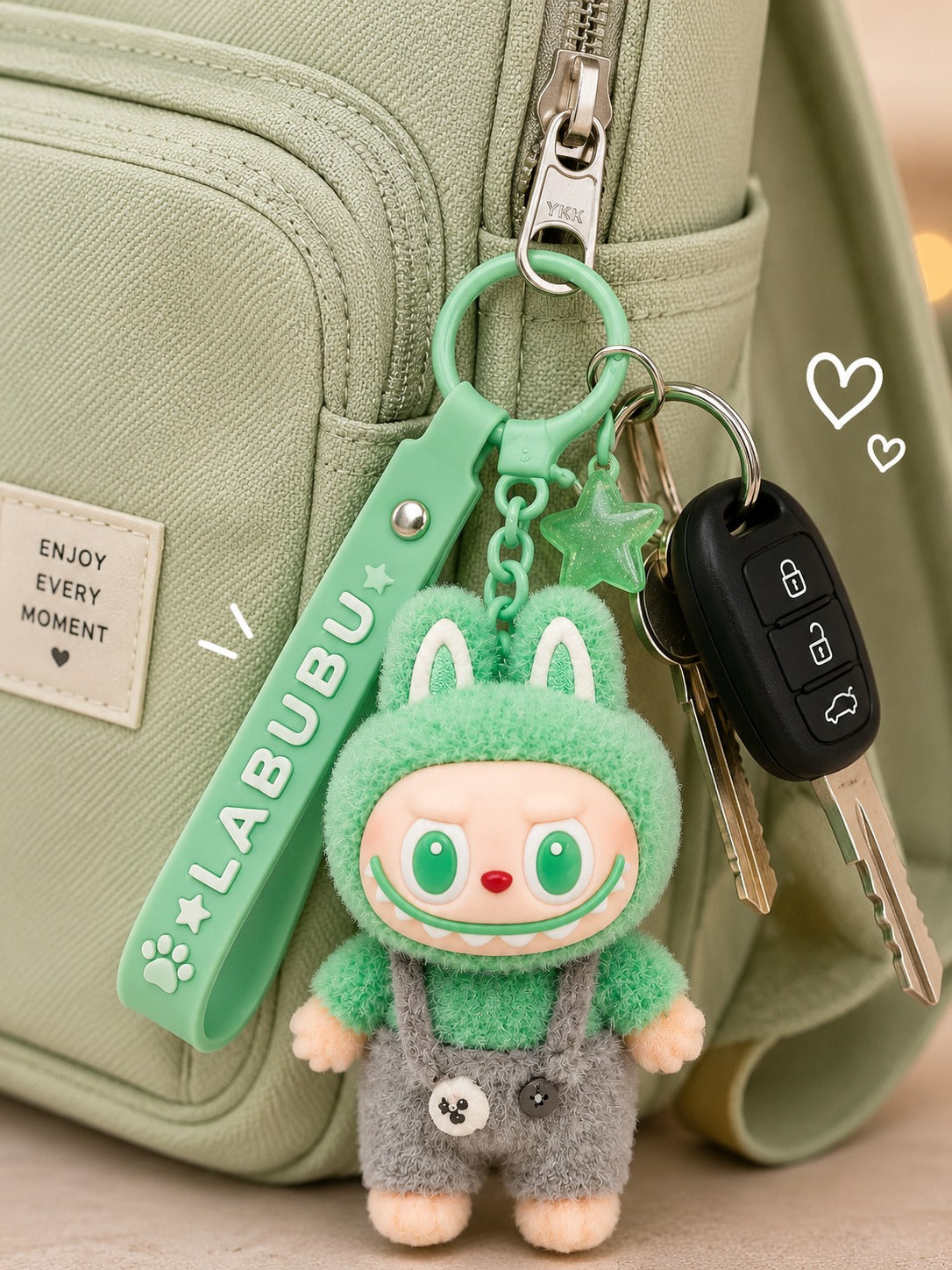 Labubu Bunny Plush Character Keychain