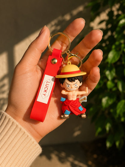 Lucky Luffy 3D Anime Keychain