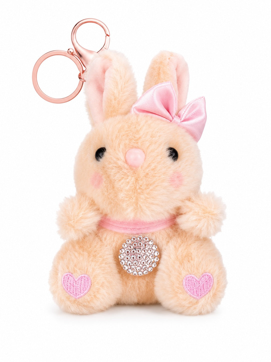 Bunny Plush Keychain with Bow