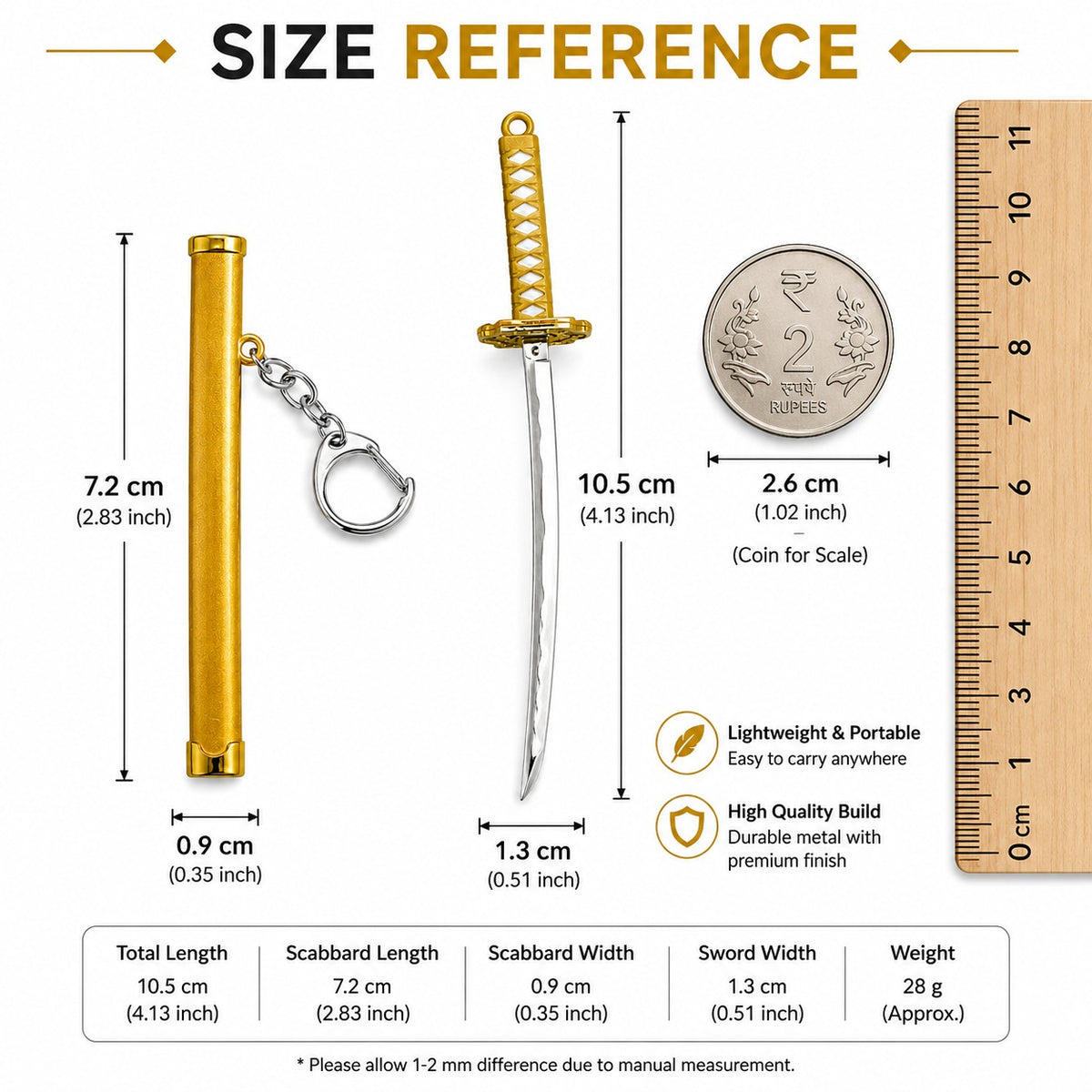 Mini Katana Sword Keychain