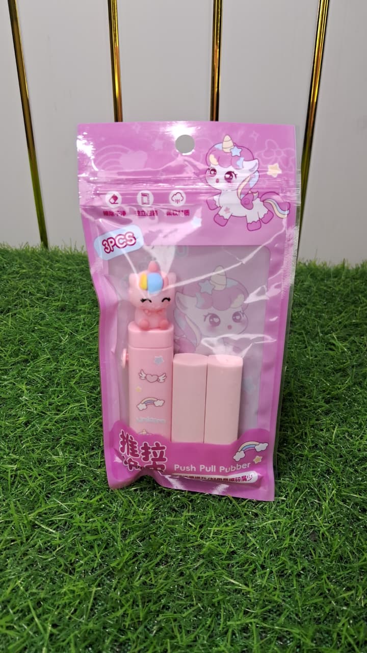 Little Nova Unicorn Push Pull Eraser