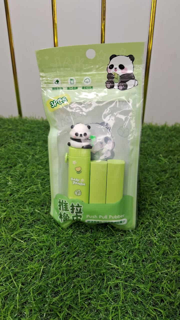Cute Panda Push Pull Eraser