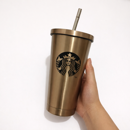 Starbuz Gold Coffee Tumbler – Premium Stainless Steel Cup