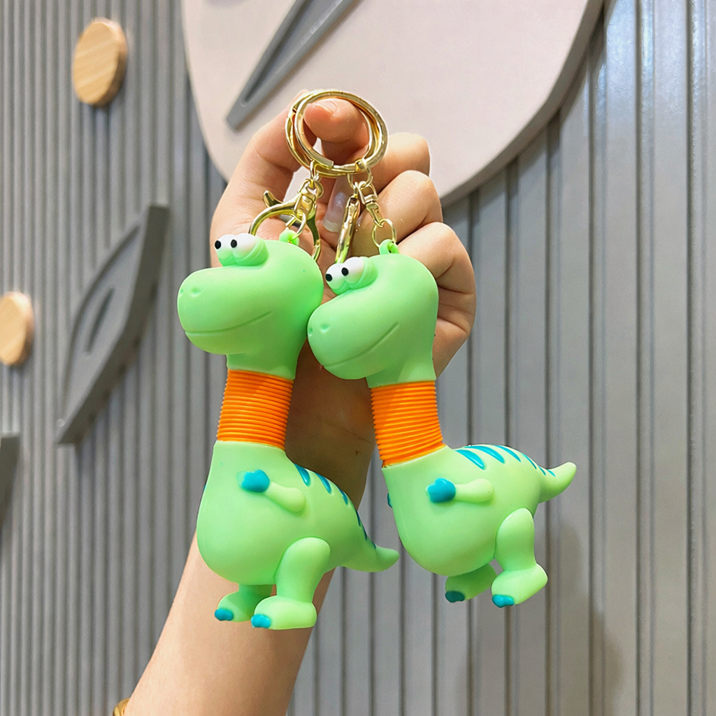 Cute Dinosaur Pop Tube Keychain
