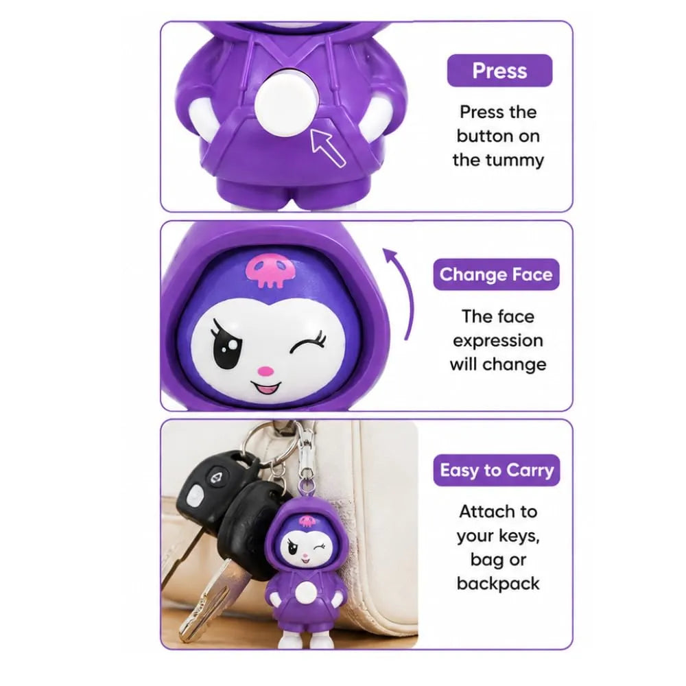Kuromi Face-Changing Keychain