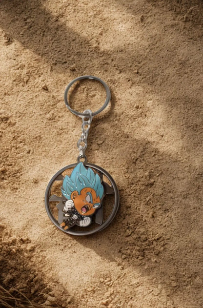 Vegeta Rotating Spinner Keychain