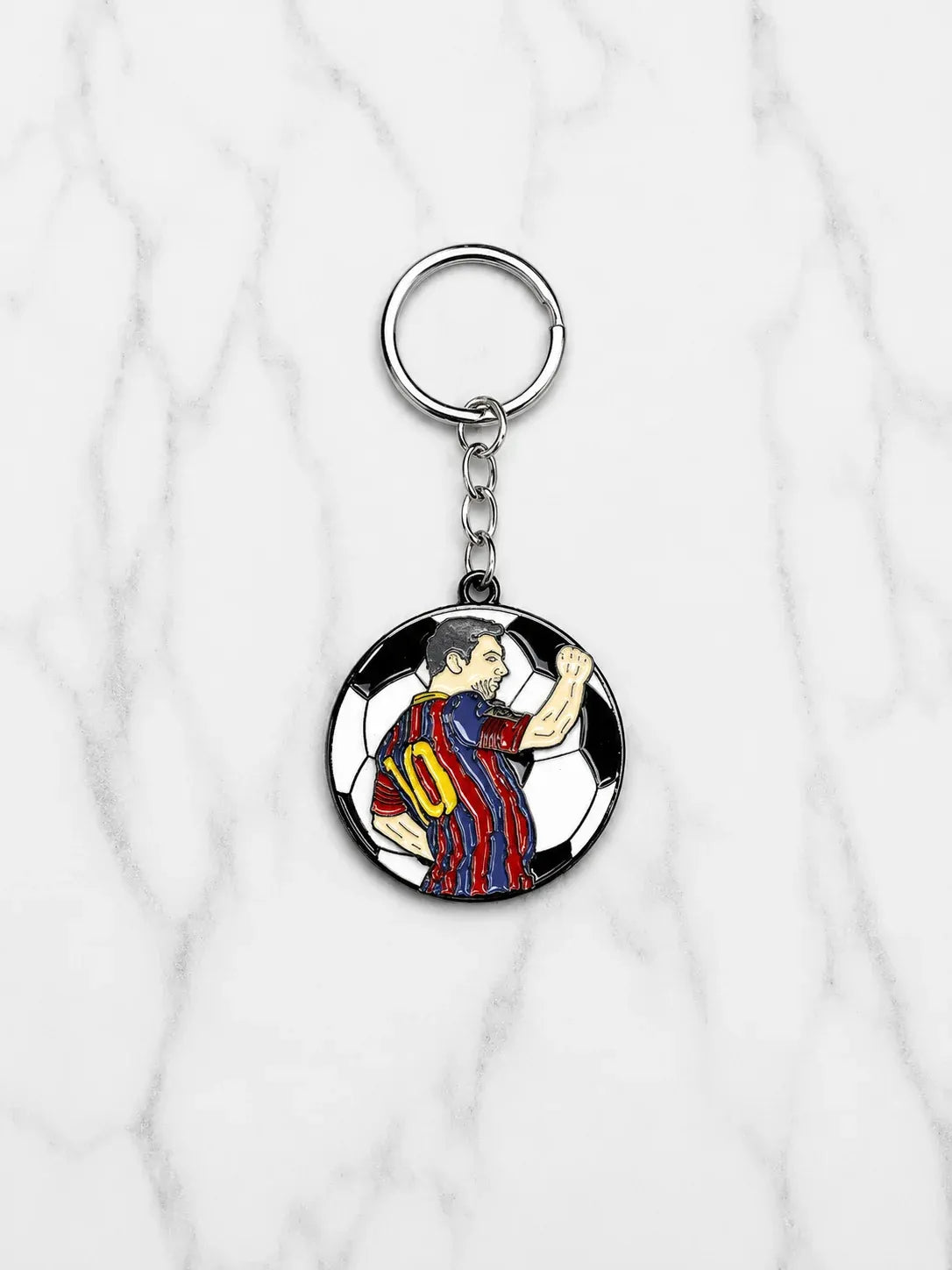 Messi FCB Rotating Keychain