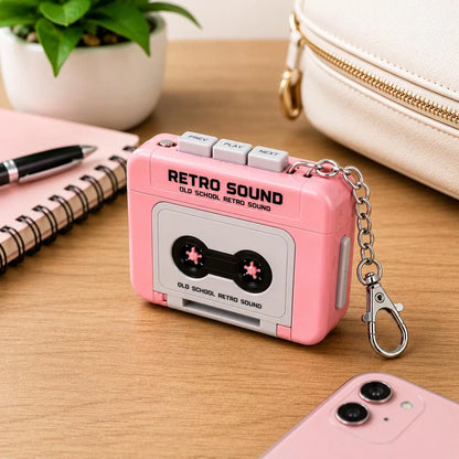 Retro Tape Recorder 3D Keychain with Sound