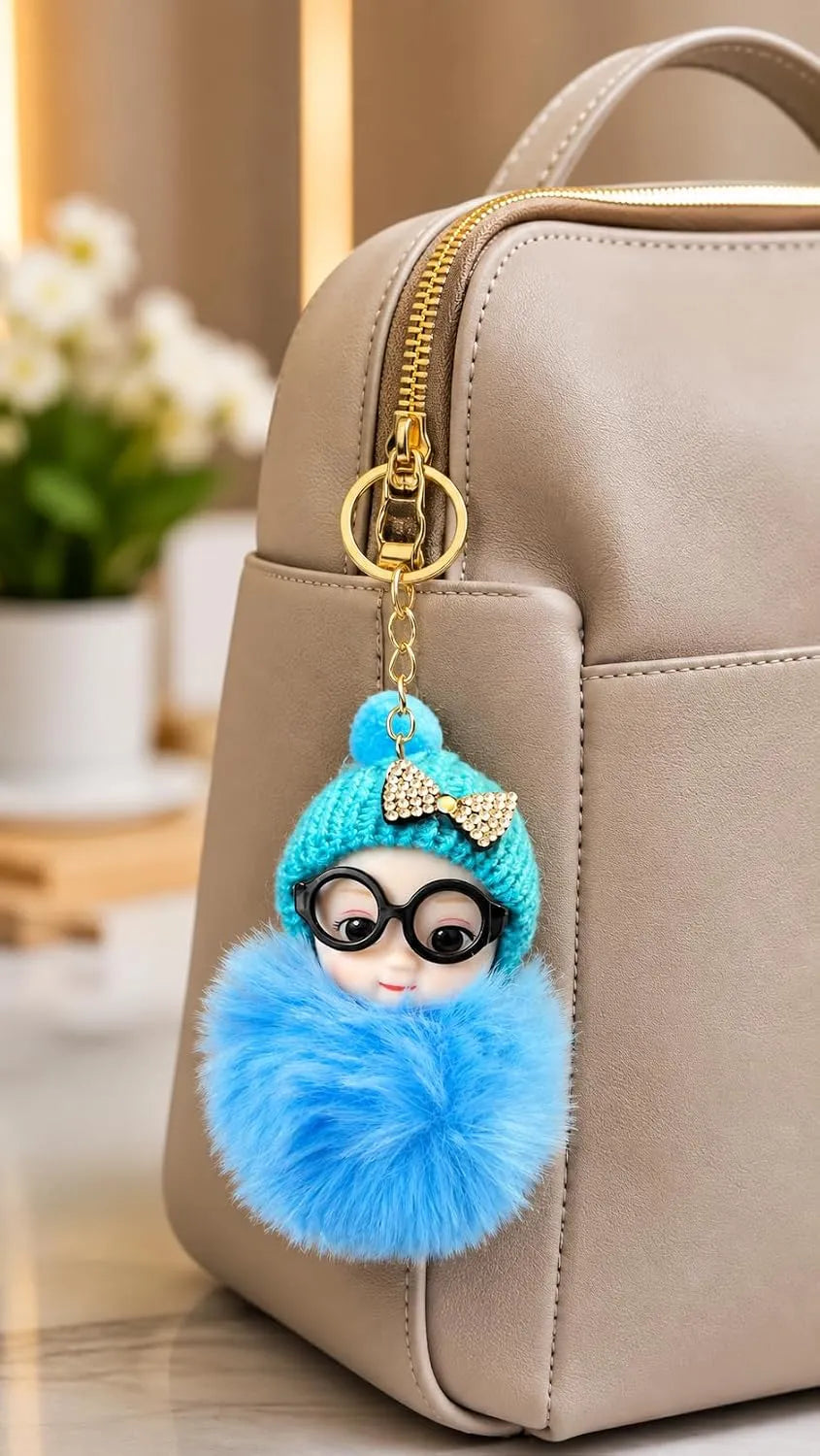 Fuzzy Doll Keychain