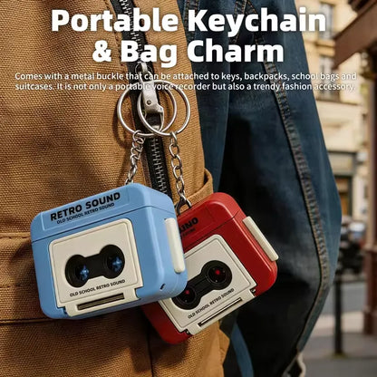 Retro Tape Recorder 3D Keychain with Sound
