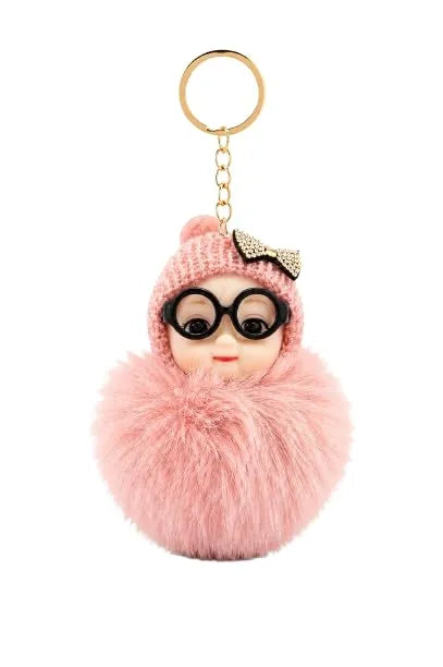 Fuzzy Doll Keychain
