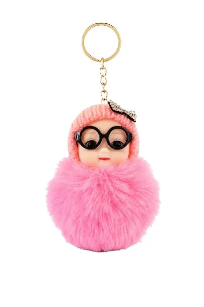 Fuzzy Doll Keychain
