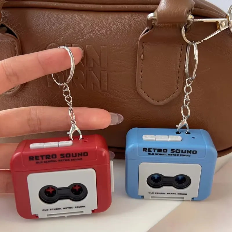 Retro Tape Recorder 3D Keychain with Sound